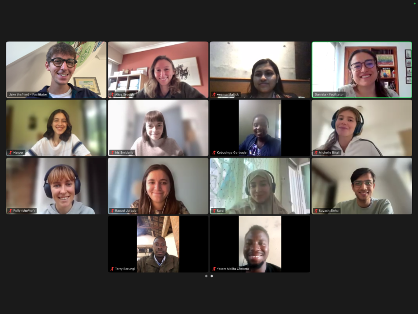 A screenshot of me and the attendees in one of the Becoming a Force of Nature sessions